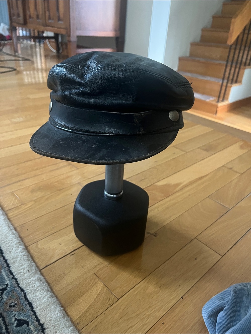 Black Leather cap
